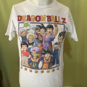Dragon Ball Z Son Goku Vegeta Men's White T Shirt Size Small Toei Animation Funi